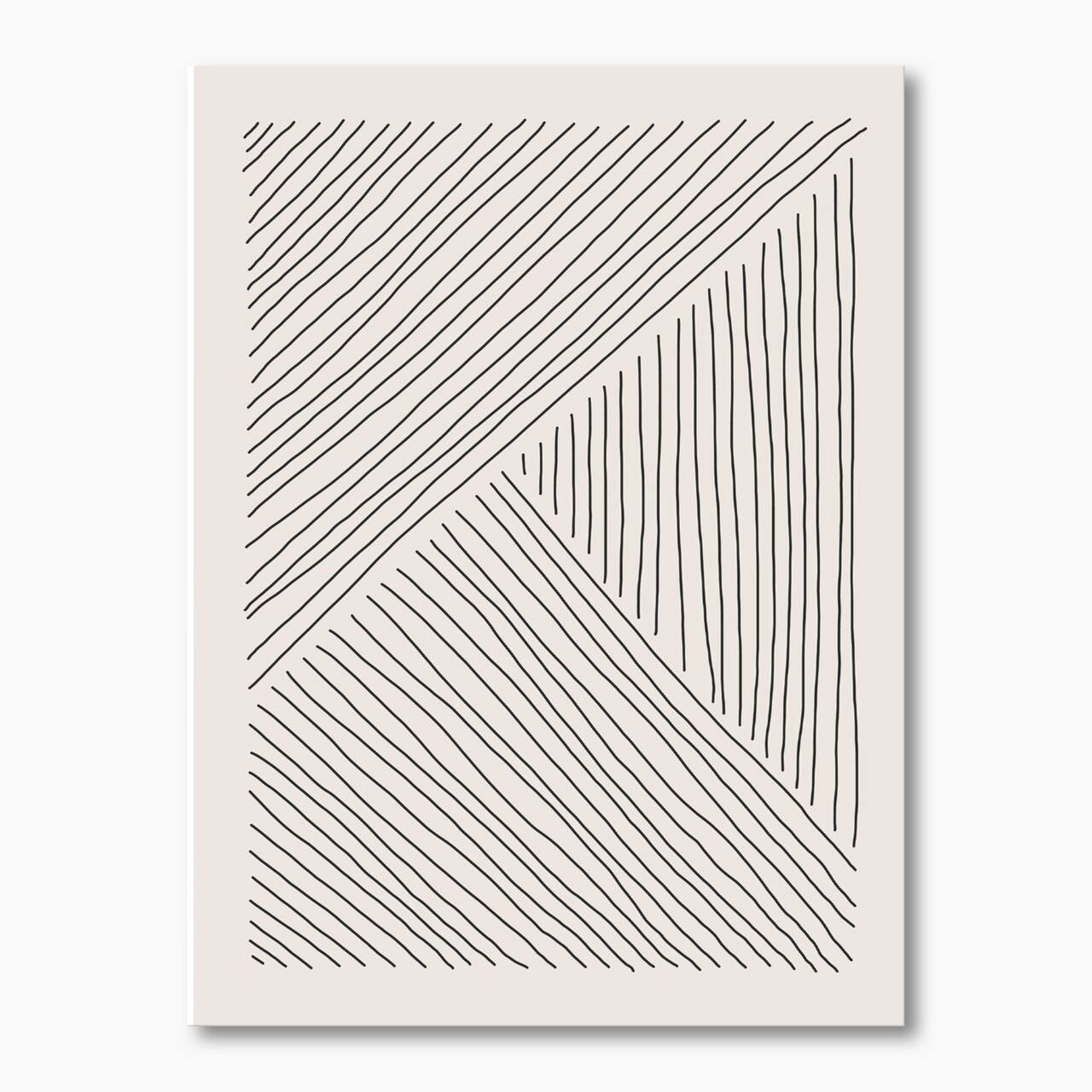 Designart - Minimal Geometric Lines II - Modern Canvas Wall Art Print